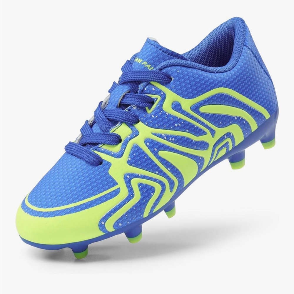 Dream Pairs Soccer Cleats NWT Blue and Neon Green